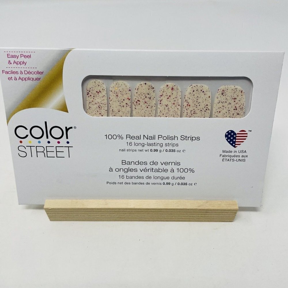 Color Street 100% Real Nail‎ Polish Strips Fancy Pants Pink Glitter 16 Pieces